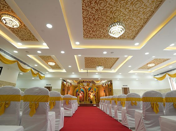 Srivaijayantimahal Main hall sitting area stage view